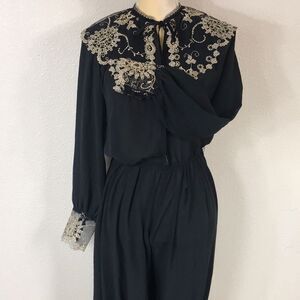 VTG, MISS  ASHLEE JUMPSUIT BLACK SIZE M